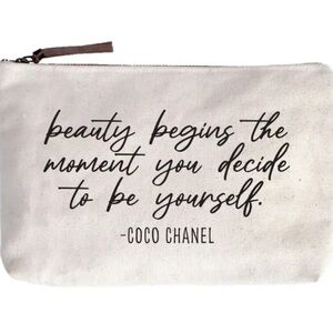 Coco Chanel White Cosmetic Bag